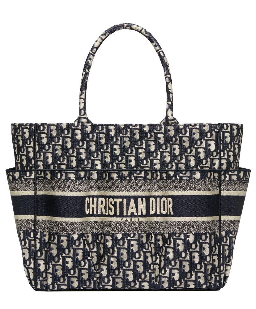 Christian Dior Katrina Canvas Handbags Dark Blue